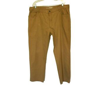 Carhartt Relaxed Fit Rugged Flex Men's Work Pants Size 42-32 Tan 5 Pocket Style